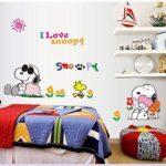 Wall Stickers Wall Decals, Lovely Snoopy PVC Wall Stickers size 50x70 ay7138 - Image 3