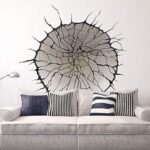 Plus Nao Wall Sticker Wall Decal Crack Crack Scary Fear Horror Concrete Fool Trick Art 3D - Image 5