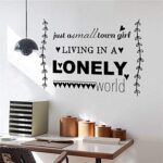 Olive Branch Wall Quotes Saying "Just a small town girl living in a LONELY world" Heart Inspirational English Sticker - Image 3
