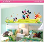 Cartoon Wall Sticker Mickey Mouse Minnie Wall Sticker Children Room Classroom Wall Sticker Bedroom Living Room WallpaperDF5086 size60x90 - Image 2