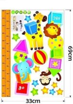 Home Find Height Measurement Wall Stickers Baby Growth Chart Cartoon Animal Acrobat Monkey Children Decals Vinyl Removable Kids Nursery Room Home Decoration 15.7 inches x 51.2 inches - Image 3
