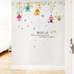 Flower bird nest living room bedroom interior decoration PVC material wall sticker mural size 50x70 sk7094 - Image 3