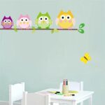 Owl Singing on Colorful Tree with Butterflies - Image 5