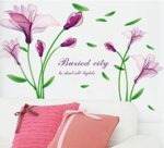 Purple Flowers Fantasy Vinyl Wall Decal PVC Home StickerDLX6012 - Image 4