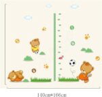 Cartoon Animals Wall Stickers Butterflies Flower Photo Frames Height Measurement Removable Wall Decals Home Decor Baby Boys Girls Kids Bedroom Kitchen Decoration (Bear Height Measurement) - Image 4