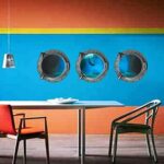 Dnven (13"w X 13"h X 3pcs) Set of 3 3D Porthole Undersea Underwater Diving Window View Faux Submarine Window Partial Frosted Frosting Murals Wall Decals Removable Wall Stickers for Bedrooms - Image 2