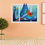 Xh9227Hesily Wall Sticker 3D Animal Removable Wall Decals,Cute cacrtoon Animal Wall Art Stickers,Creative Window Decal for kids'room Living Room Decor (4) - Image 4