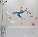 Wall stickers underwater world whale bedroom living room wall stickers HM92020 - Image 6