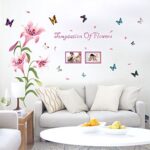 Sk9070b Pink Lily Picture Frame Wall Sticker - Image 3