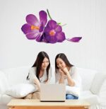 Purple Lillies Flowers Self Adhesive Wall Stickers NC021 - Image 3