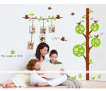 Sweet Memory Character Tree and Green Leafs of Nine Picture Frame and Two Birds for Home Wall  size 60x90 ay879 - Image 7