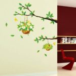 Home Centre Corsica - Green PVC Tree Detailed Wall Decal - 50x70cm, Standard - Image 2