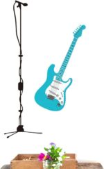 Guitar stickers dance music studio decoration removable wall stickers bedroom cupboard decorate home decor ay9115 - Image 3