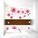 Pink Heart Rose Wall Stick Bedroom Sitting Room Ambry Self - Dip Stick Painting Background Decoration size 50x70 sk7175 - Image 3