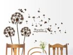 DIY Dandelion Flower Vinyl Wall Sticker For Living Room size 60x90 am9001 - Image 4