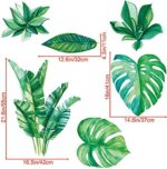 Amaonm Removable 3D Nordic Green Plants Fresh Leaves Wall Decals Nursery Decor Leaf Wall Stickers DIY Wall Art Decor Decoration Sticker for Home Living Room Girls Bedroom Offices Green SK9239 - Image 2