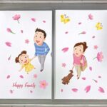 Cartoon family parents and children beautiful wall stickers XL8227 - Image 2
