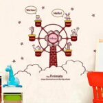 Wall Vinyl Cartoon Wall Stickers Large Wind Turbines Wall Decals Fairy Tale Movie Wall Decals Home Decor for Boys Girls Room Decorations Animal Stickers by Kamay's(DLX6015) - Image 2