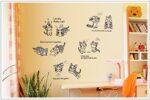 JAAMSO ROYALS Cute Cartoon Cats Design Vinyl Self Adhesive Peel and Stick Wall Sticker for Wall Decor and Home Decor AY7054 - Image 5