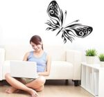 Black Beautiful Aesthetic Butterfly Peel and Stick Removable Vinyl Wall Decals for Window Bedrooms Living Rooms Kids Rooms Nursery size 50x70 xy6032 - Image 3