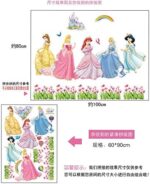 Princess Wall Stickers for Kids Rooms Home Decoration Model ABC1018 - Image 3