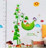 Green Bean Baby Height Growth Chart Wall Stickers Measure Decal Removable Kids Wall Decal Art Deco Baby Room Decoration Nursery size 60x90 ay845 - Image 2