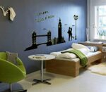 WALLSTICKER LONDON THE CITY GLOW IN THE DARK BRIDGE ABQ9603 - Image 5