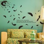 Black Wall Stickers for Home Decor, Living Room Background Decoration, Wallpaper Sticker size 50x70 xh3639c