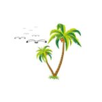 Xh5435 Artibetter Coconut Tree Bedroom Wallpaper Waterproof Home Wall Decals Creative Wall Decor - Image 4