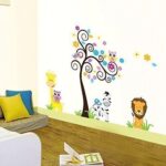 Wall Stickers Family Mural Decal Paper Art Decoration Girafle Tree size 60x90 df5091 - Image 3