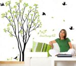 Tree Birds Wall Stickers Green Wall Sticker size 60x90 ay9094 - Image 2