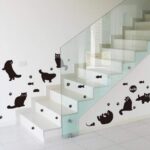 Cartoon Lovely Black Cat Silhouette Wall Sticker Home Decor Kids Room Stairway Corridor Decoration Mural Combination Stickers - Image 3