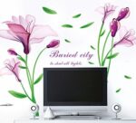 Purple Flowers Fantasy Vinyl Wall Decal PVC Home StickerDLX6012 - Image 6