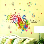 Amazon Brand - Solimo Wall Sticker for Bedroom (Beautiful Peacock Décor), Ideal Size 60x90 xl8191 - Image 2