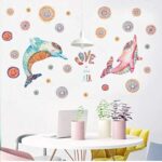 Creative Couple Dolphin Wallpaper Sticker Bedroom Bedside Living room Background Decoration PVC Waterproof Wall Stick - Image 4
