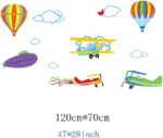 Jm6607 Wall Sticker For Kids Room Home Decoration Wall Decor Air Balloon Plane - Image 7