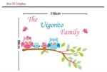 Syga 'A Happy Family Cute Owl On The Tree' Wall Sticker size 50x70 jm8295 - Image 3