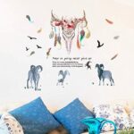 DIY Wall Room Decor Art Sticker Mural Decal Goat Sheep Wild Head Animal size 60x90 XL8288 - Image 2
