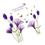 Cute 3D Purple Flowers Wall Sticker Art Mural Decal for Living Room Kitchen Desk Background size 70x50 xls7113 - Image 6