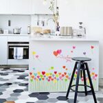 DNVEN 37 inches x 11 inches Love You Hearts Balloon Baseboard Stripe Window Glass Wall Decals Stickers Murals Removable Bedroom Nursery Kindergarten Children's Hospital size 50x70 sk7098 - Image 4