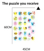 AM6026 ChezMax DIY Animal Alphabet ABC Wall Decals Wall Stickers Removable Educational Letters Mural Decor for Kids Nursery Bedroom Living Room - Image 4