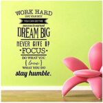 Inspirational Wall Stickers Office Room Decoration Never Give Up Work Dreams Inspirational Quotes Wall Stickers 78X40Cm - Image 2