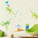 Gecko Painting Drawing Peel and Stick Removable Vinyl Wall Stickers Ay7031 - Image 2