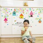 Flower bird nest living room bedroom interior decoration PVC material wall sticker mural size 50x70 sk7094 - Image 2