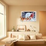 HOMFLON Xh7229 Christmas Sticker Cartoon Christmas Deer Santa 3D Wall Art Stickers Removable - Image 2