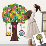 Lovely Owlets Swinging Tree Wall Sticker Zy1015 - Image 4