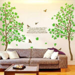 Rainbow Fox Large Green Tree Wall Sticker Decals PVC Removable Wall Decal for Nursery Girls and Boys Children's Bedroom size 50x70  dm570043 - Image 2