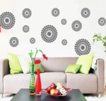 Circle Combination Wall Sticker Sofa Background Abstract Circle Window Glass Decor stickers Ay9038