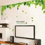 Large removable wall stickers Spring life green leaves art decal PVC environmental Home decoration Living room Sitting room Sofa TV background size 60x90 am081 - Image 4