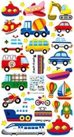 Cartoon Wall Stickers Cars Train Motor Wall Art Children Sticker Cute Cartoon Decorative DIY Art - Image 4